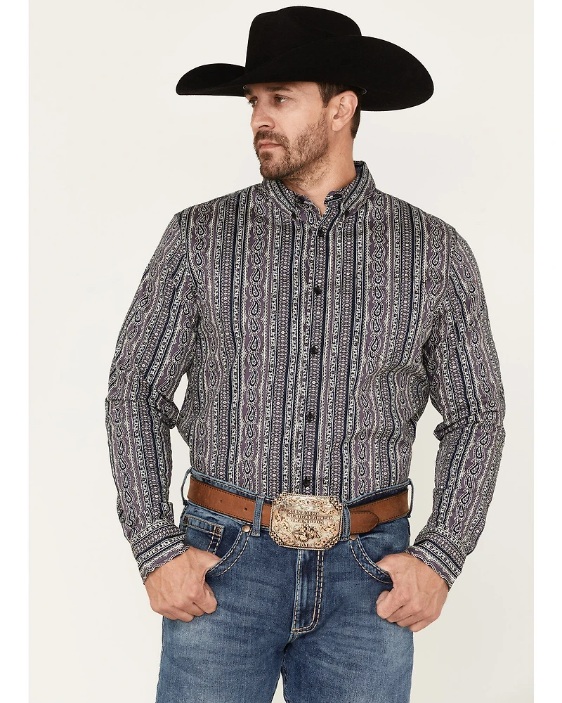 Cody James Men's Marsh Paisley Print Button Down Western Shirt