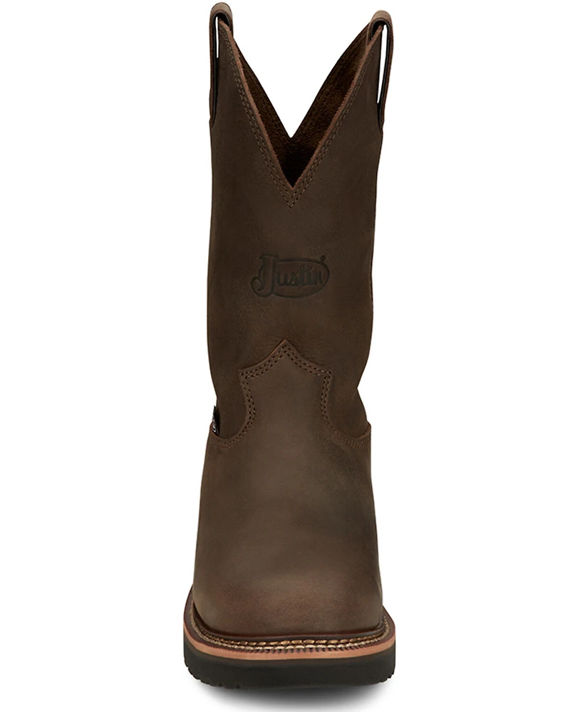 Justin Men's 11" Carbide Pull-On Work Boots - Soft Toe