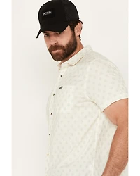 Brixton Men's Charter Geo Print Short Sleeve Button-Down Shirt