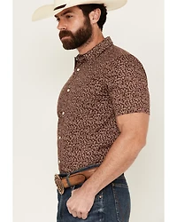 Cody James Men's Festive Floral Short Sleeve Button-Down Stretch Western Shirt