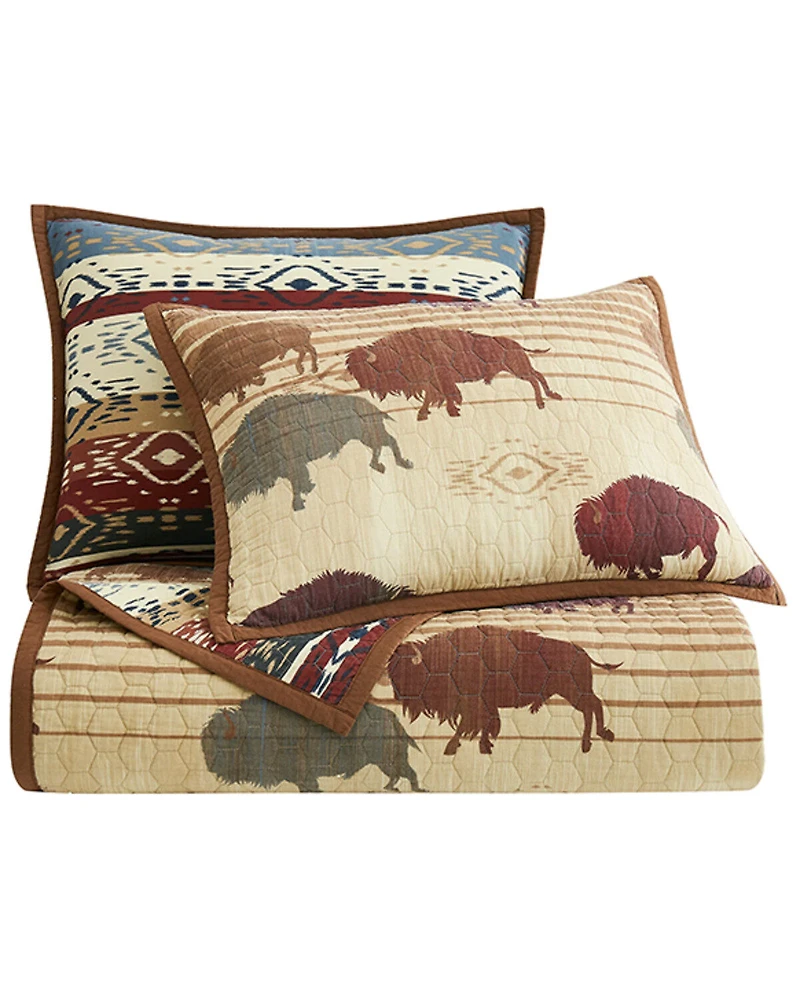 HiEnd Accents 3pc Home On The Range Reversible Quilt Set - Full/Queen