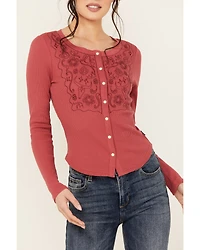Wrangler Women's Embroidered Long Sleeve Snap Shirt