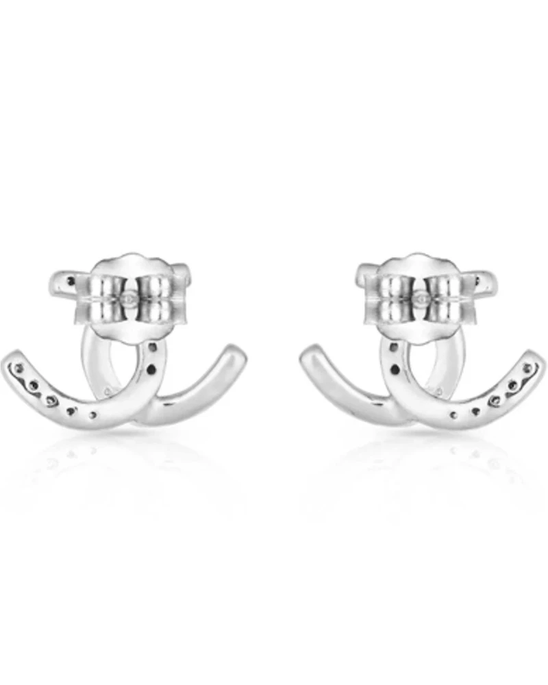 Montana Silversmiths Women's Horseshoe Happiness Post Earrings