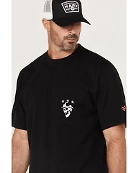 Hawx Men's Scream Embroidered Short Sleeve Graphic T-Shirt