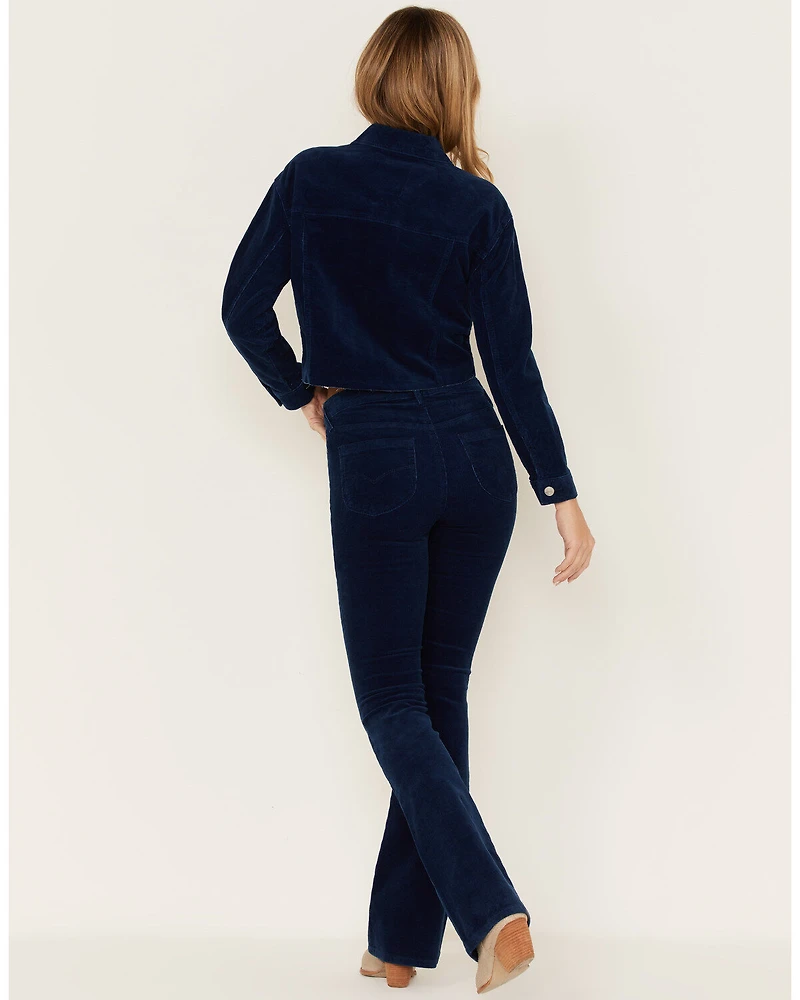 Cleo + Wolf Women's High Rise Corduroy Bootcut Jeans