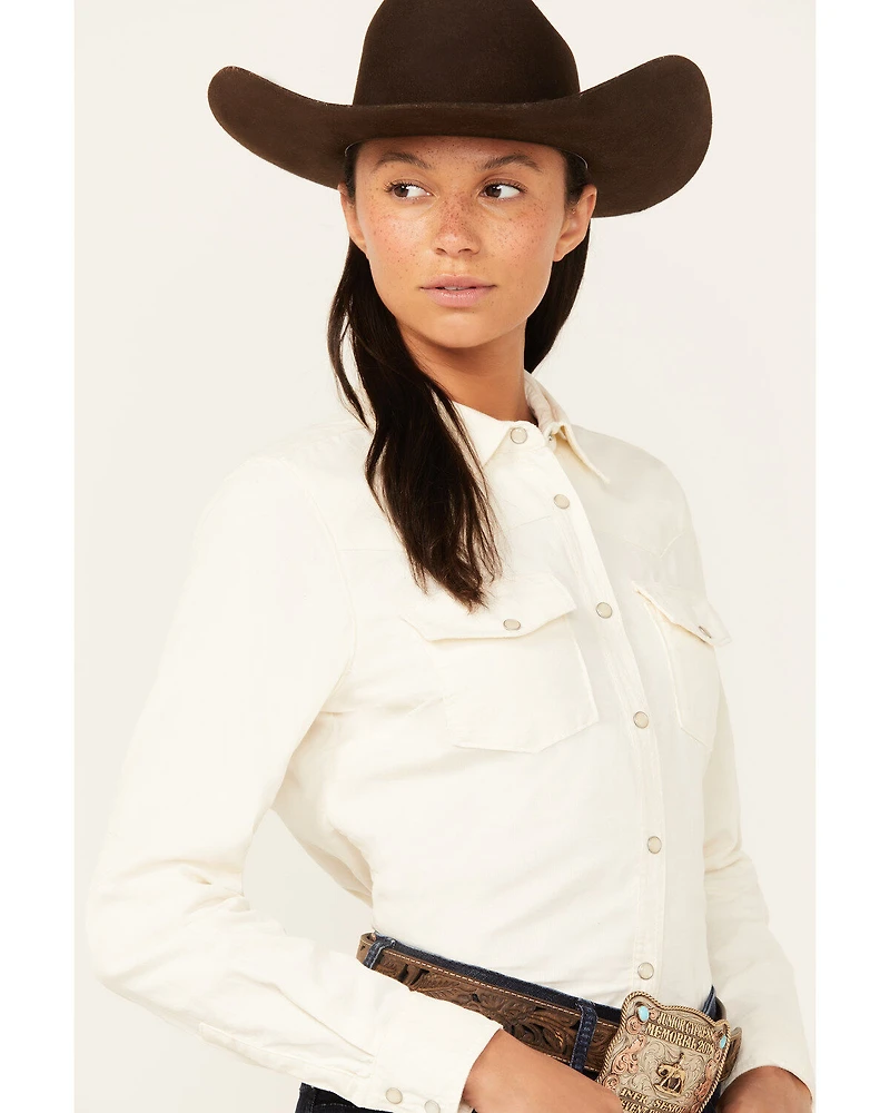 Shyanne Women's Maplewood Long Sleeve Pearl Snap Corduroy Shirt
