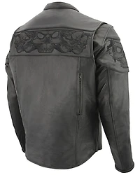 Milwaukee Leather Men's Crossover Scooter Cool-Tec Leather Motorcycle Jacket - 5X