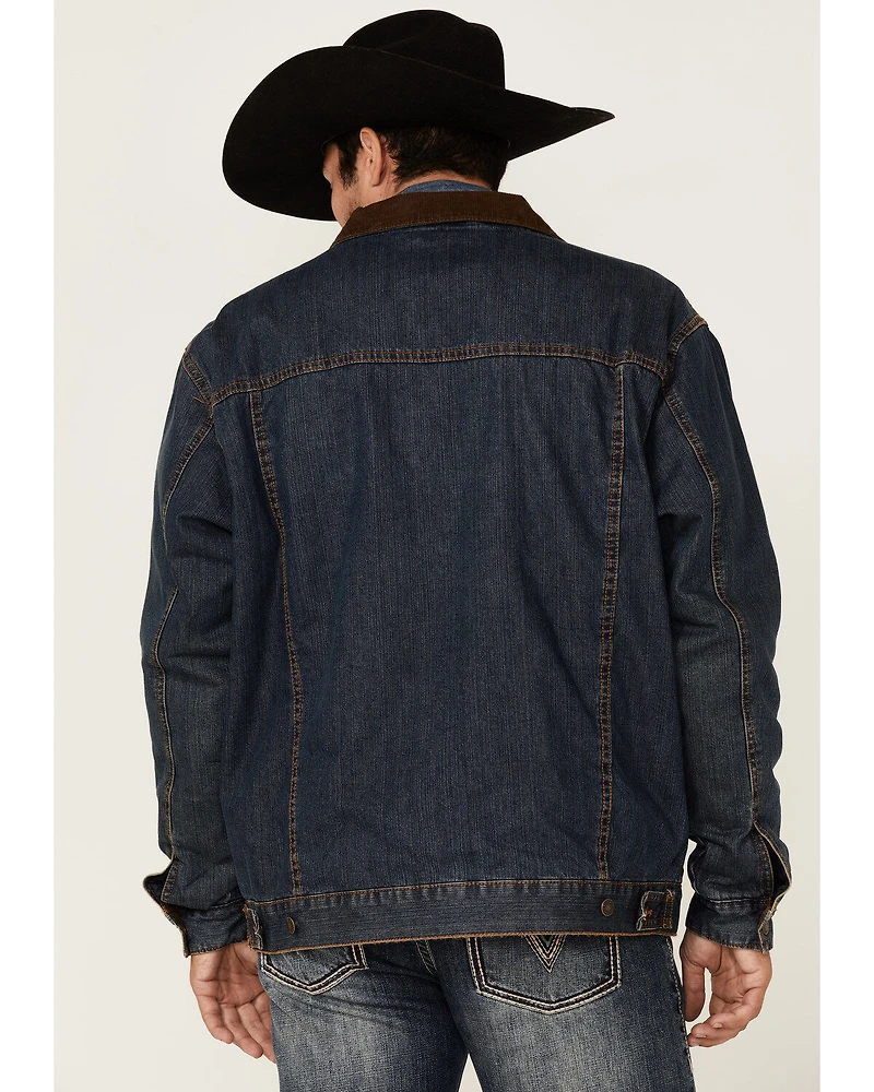 Wrangler Men's Concealed Carry Blanket-Lined Denim Jacket - Tall