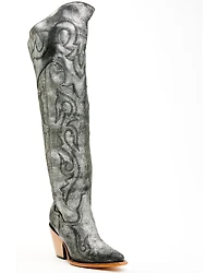 Corral Women's Metallic Tall Western Boots - Snip Toe