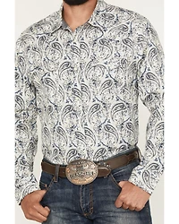 Cody James Men's Rodeo Runway Paisley Print Long Sleeve Snap Shirt