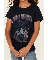 Shyanne Girls' Wild Hearts Short Sleeve Graphic Tee