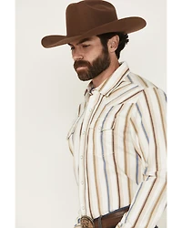 Wrangler Retro Men's Striped Print Long Sleeve Snap Stretch Western Shirt