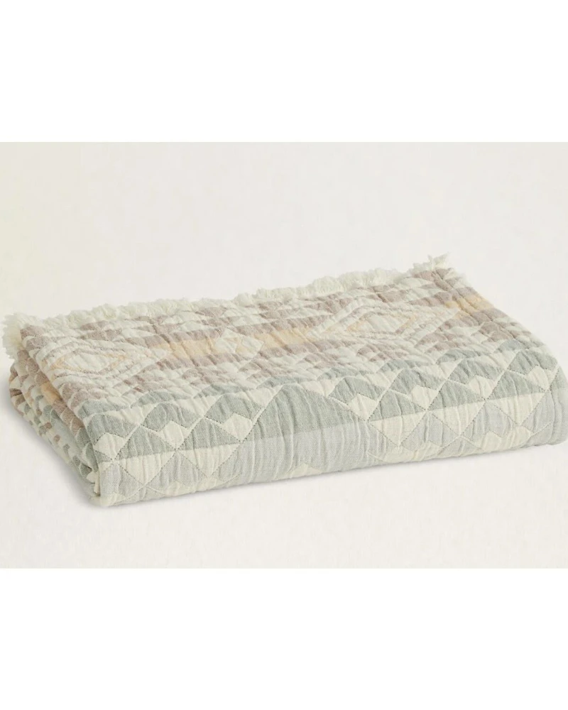 Pendleton Highland Peak Fringed Cotton Throw Blanket
