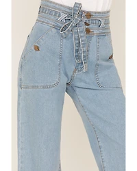 Lola Women's Light Wash High Rise Reese Wide Jeans