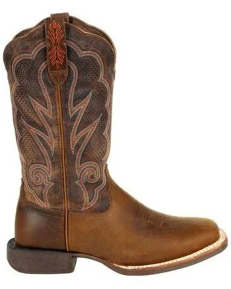 Durango Women's Lady Rebel Pro Cognac Ventilated Western Performance Boots - Square Toe