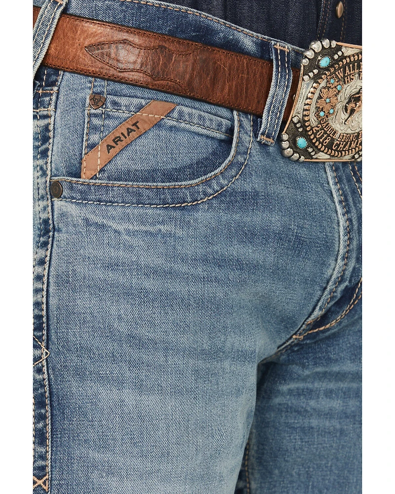Ariat Men's M2 Logan Bennet Medium Wash Relaxed Bootcut Stretch Denim Jeans