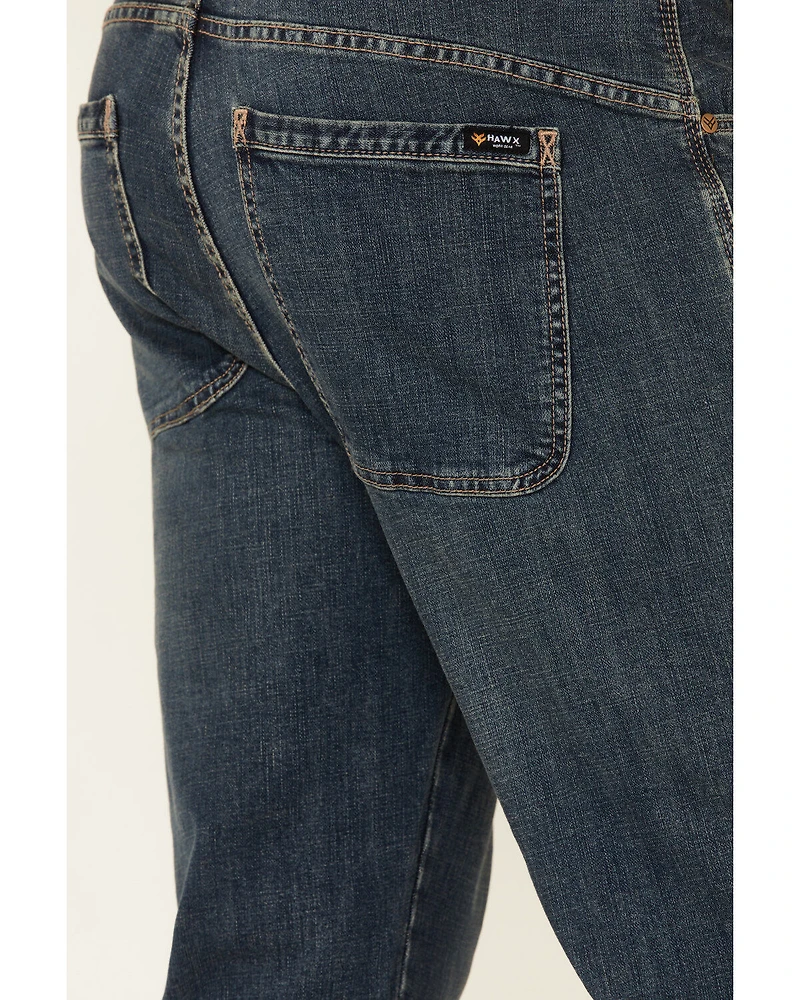 Hawx Men's Medium Wash Stretch Straight Work Jeans