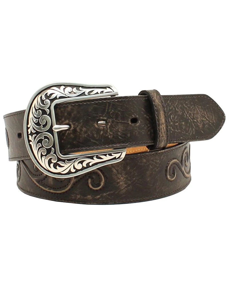 Nocona Women's Scroll Large Round Concho Belt