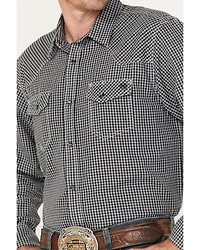 Blue Ranchwear Men's Gingham Print Pearl Snap Western Shirt