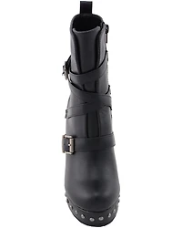 Milwaukee Leather Women's Triple Strap Wedge Boots - Round Toe