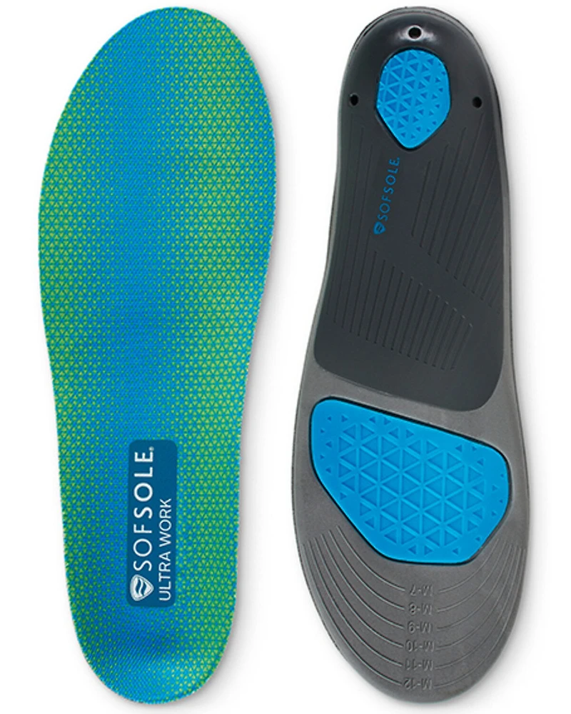 Implus Footcare Men's Soft Sole Ultra Work Insoles - Size 8-13