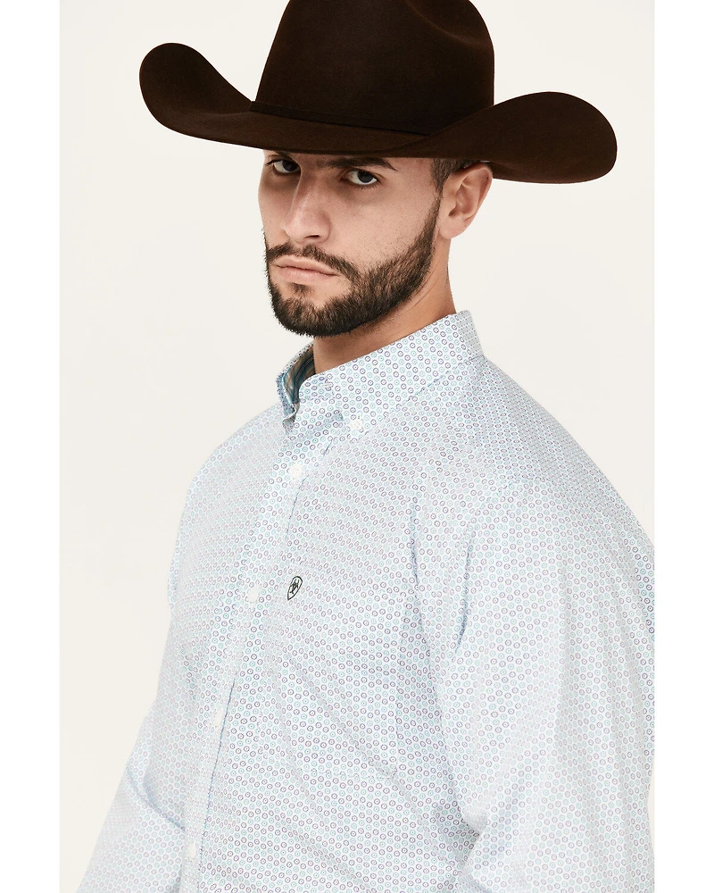 Ariat Men's Kolton Geo Print Long Sleeve Button-Down Western Shirt