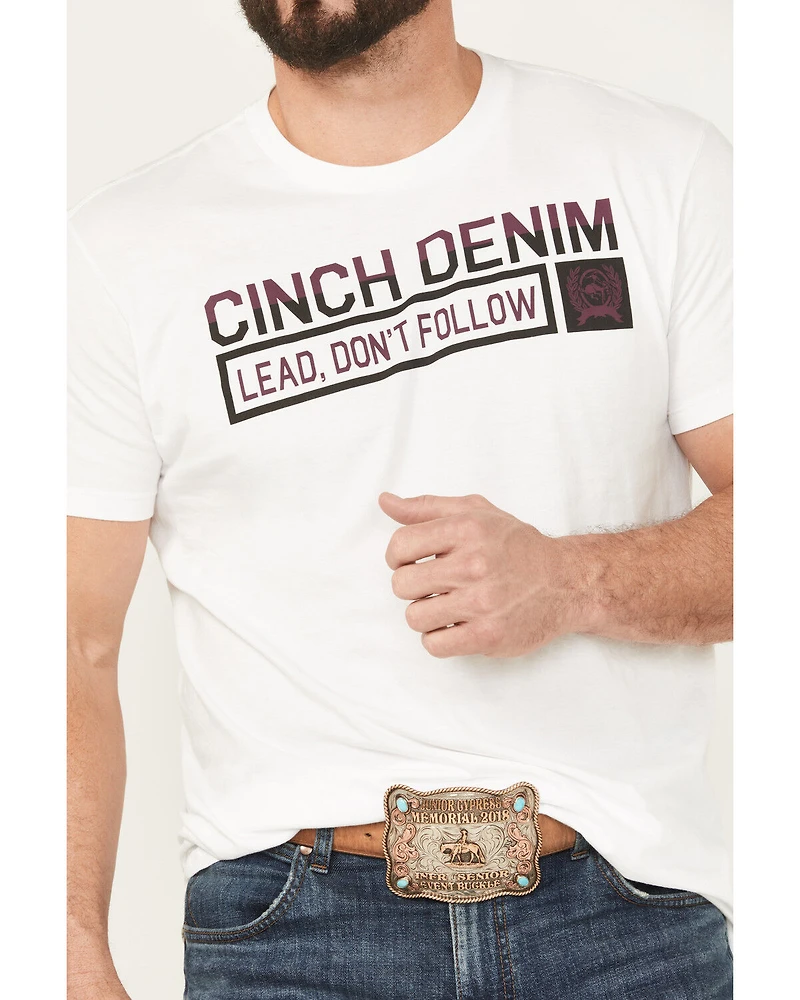 Cinch Men's Lead Don't Follow Short Sleeve Graphic T-Shirt