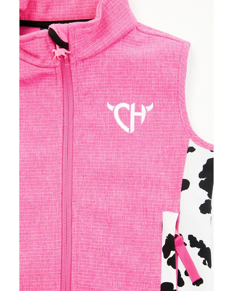 Cowgirl Hardware Toddler Girls' Cow Print Vest