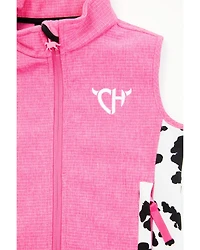 Cowgirl Hardware Toddler Girls' Cow Print Vest