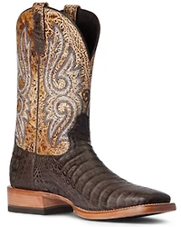 Ariat Men's Denton Exotic Caiman Belly Skin Western Boots - Broad Square Toe
