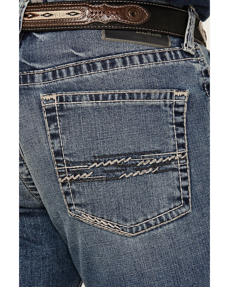 Ariat Men's M2 Medium Wash Relaxed Bootcut Stretch Denim Jeans - Big