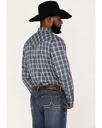 Cody James Men's Lingo Plaid Print Long Sleeve Snap Western Shirt