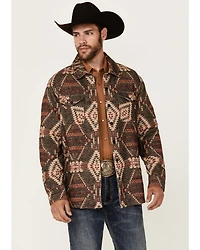 Rock & Roll Denim Men's Southwestern Print Snap Shacket