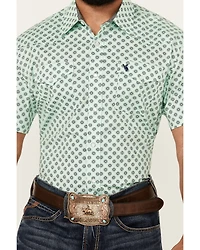 Rodeo Clothing Men's Boot Barn Exclusive Geo Print Short Sleeve Snap Western Shirt