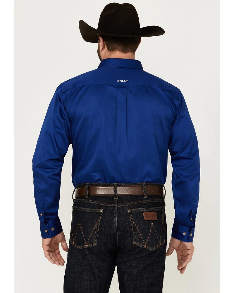 Ariat Men's Team Logo Twill Fitted Long Sleeve Button-Down Western Shirt