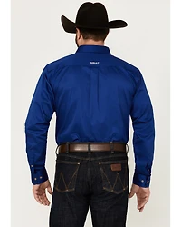 Ariat Men's Team Logo Twill Fitted Long Sleeve Button-Down Western Shirt