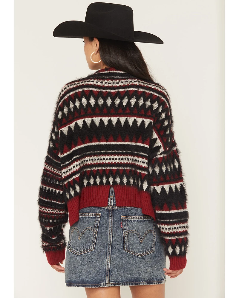 Rock & Roll Denim Women's Southwestern Print Sweater