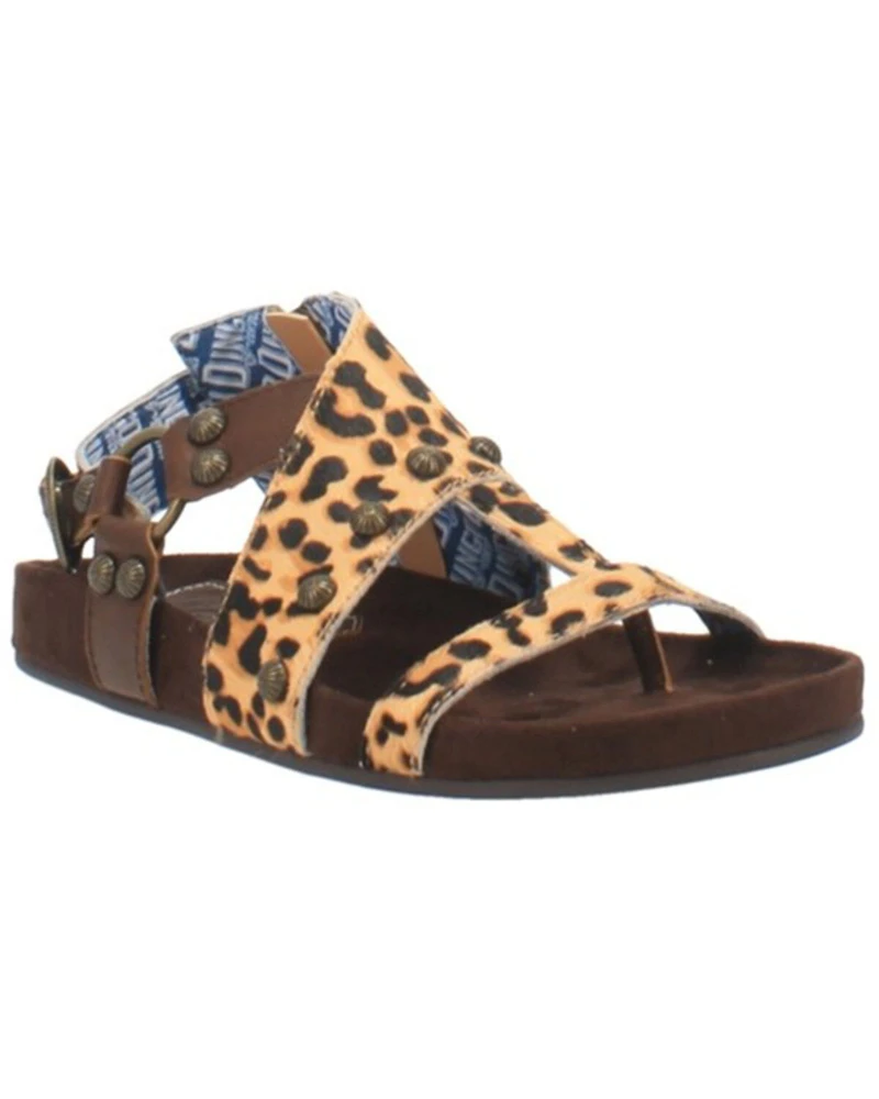 Dingo Women's Sage Brush Leopard Print Boho Sandals