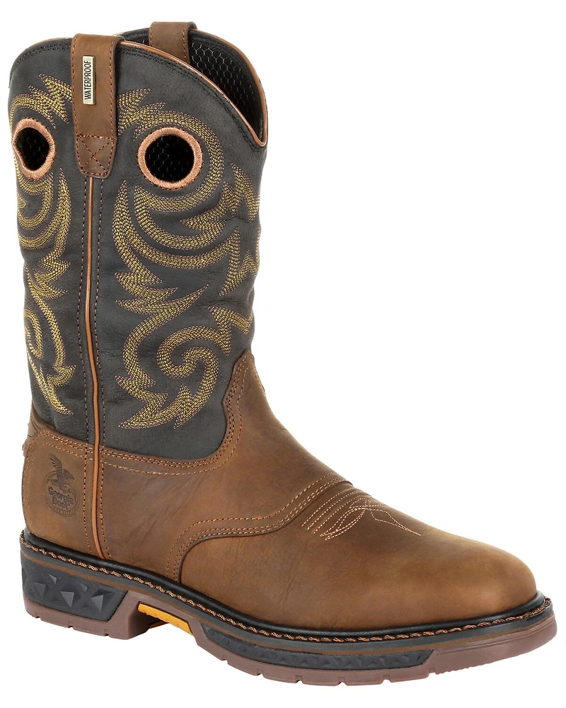 Georgia Boot Men's Carbo-Tec LT Waterproof Western Work Boots - Soft Toe