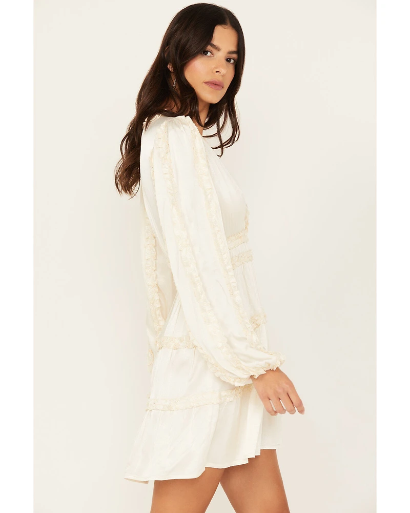 Shyanne Women's Ruffle Satin Mini Dress