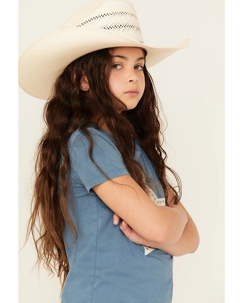 Rock & Roll Denim Girls' Star Short Sleeve Graphic Tee