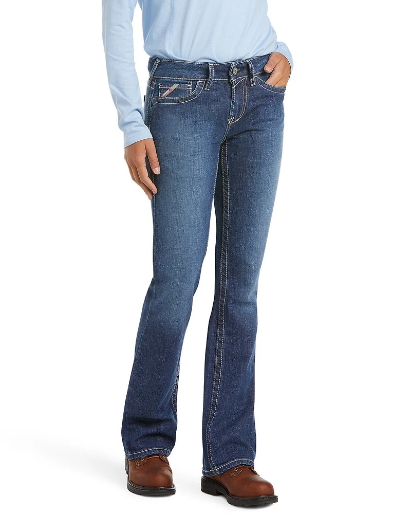 Ariat Women's Mid Rise Flame Resistant Boot Cut Jeans