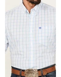 Wrangler Men's Classic Plaid Print Short Sleeve Button-Down Western Shirt - Tall