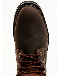 Hawx Men's 6" Oily Crazy Horse Lace-Up Soft Work Boots - Round Toe