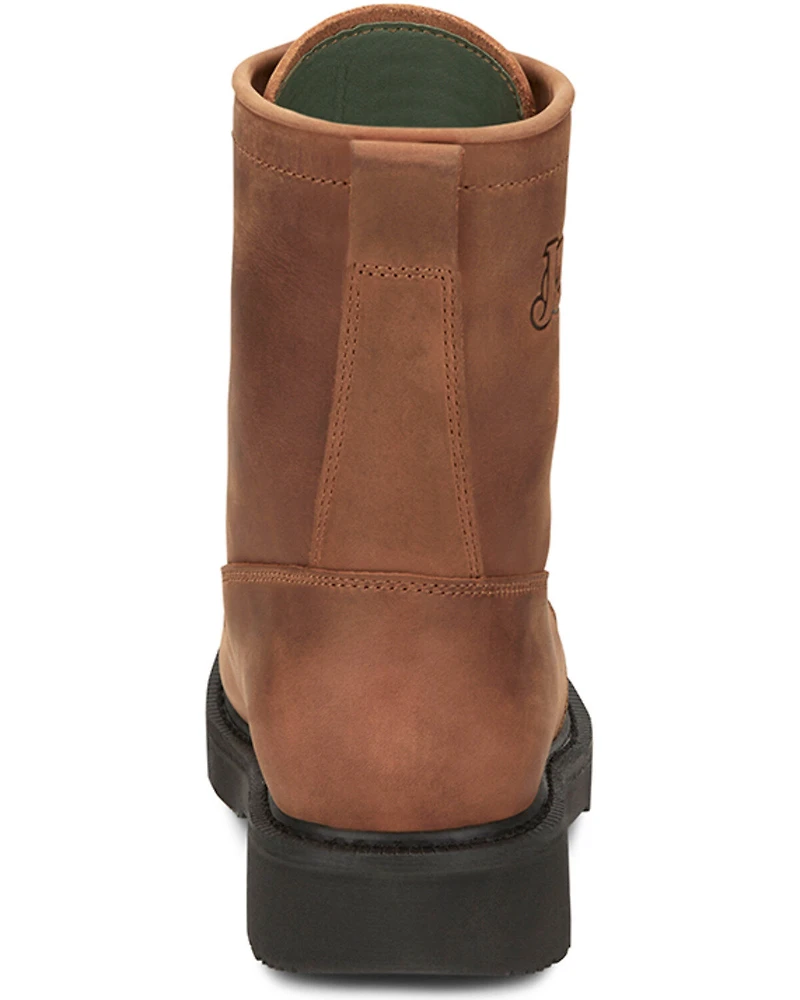 Justin Men's 8" Livestock Lace-Up Work Boots - Steel Toe