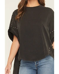 Blue B Women's Studded Short Sleeve Tee