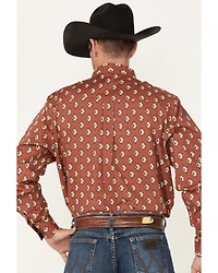 RANK 45® Men's Caballo Geo Print Long Sleeve Button-Down Western Shirt