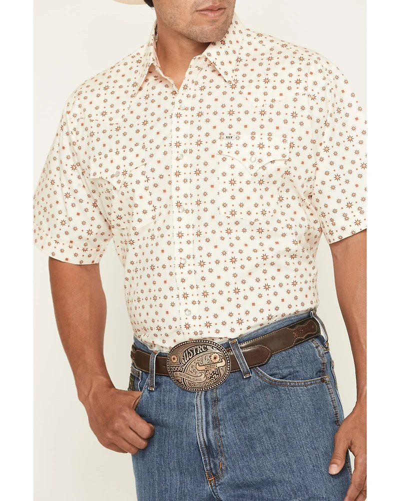 Ely Walker Men's Boot Barn Exclusive Geo Print Short Sleeve Snap Western Shirt