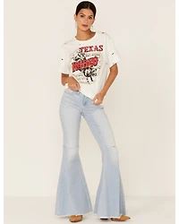 Country Deep Women's Texas San Angelo Rodeo Graphic Distressed Short Sleeve Tee