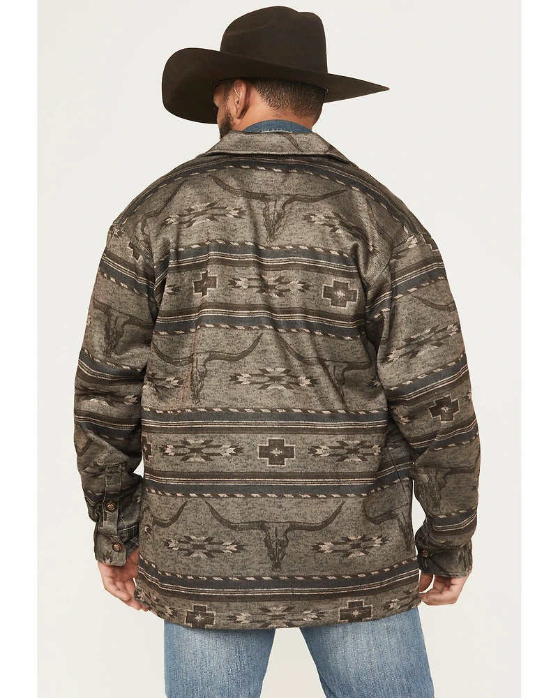 Ariat Men's Caldwell Southwestern Print Long Sleeve Button-Down Shirt Jacket